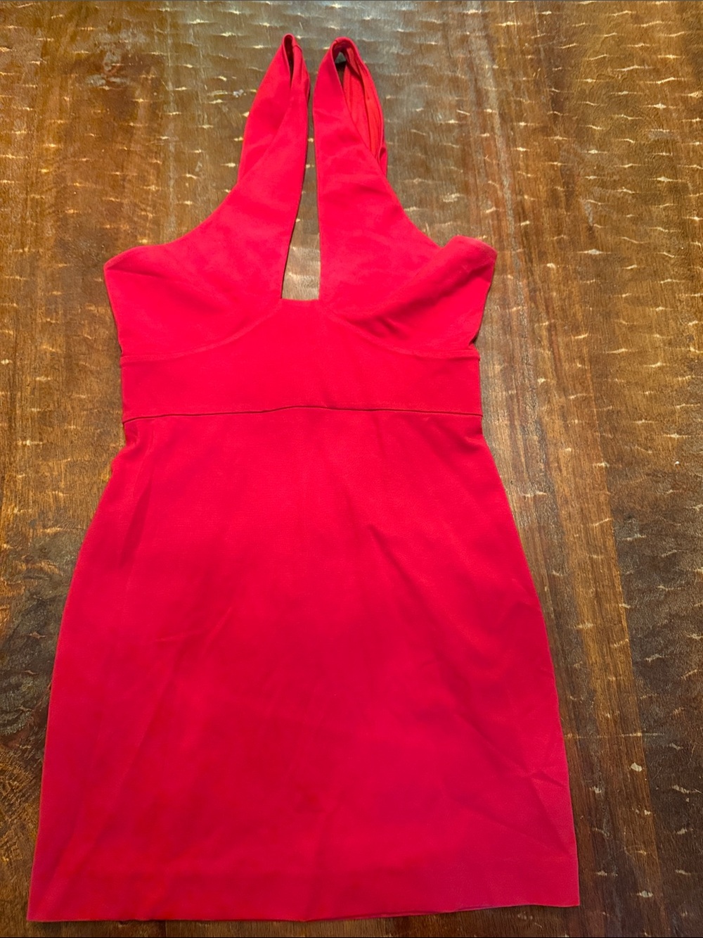 NBD Red Halter Mini Dress